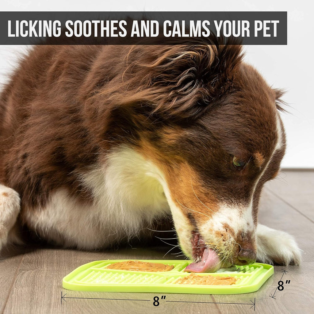 IQ Treat Lick Mat for Dogs, Dog Slow Feeder & Cat Lick Mats | Great Alternative to Slow Feeder Dog Bowls & Cat Slow Feeders | Perfect Dog Licking Mat, Cat Puzzle Feeder & Dog Enrichment Toys