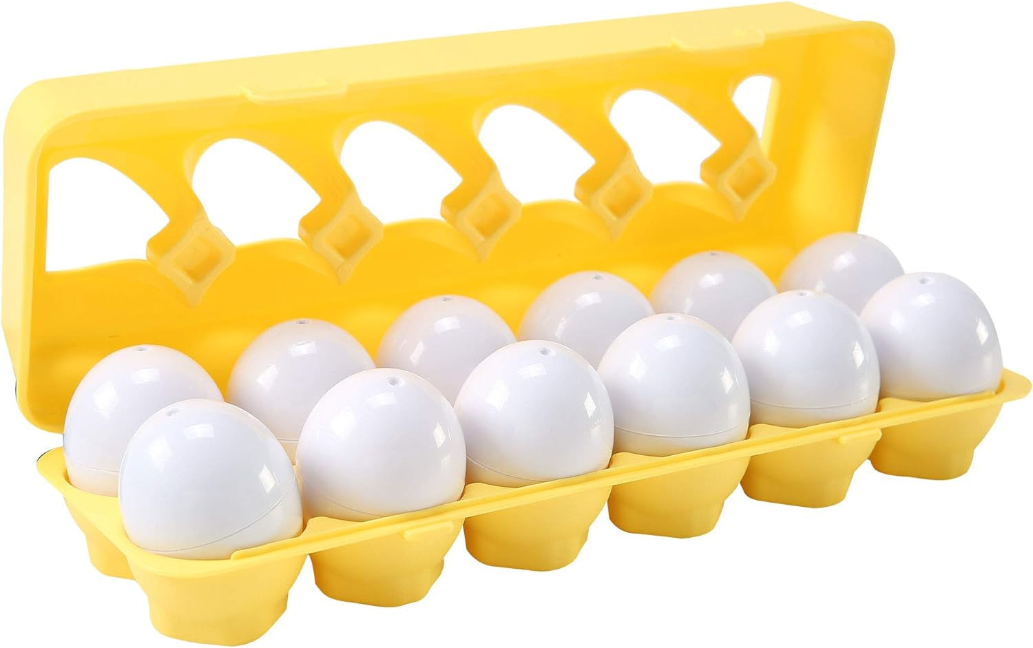 Fun Egg Matching Toy (Total 12 Eggs) - Toddler STEM Easter Eggs Toys, Shape Recognition Egg Toys for Kids, Educational Color Sorting Toys, Play Egg Shapes Puzzle Set