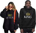 King and Queen Hoodies Set for His and Hers Sweatshirts Matching Couple Hoodies