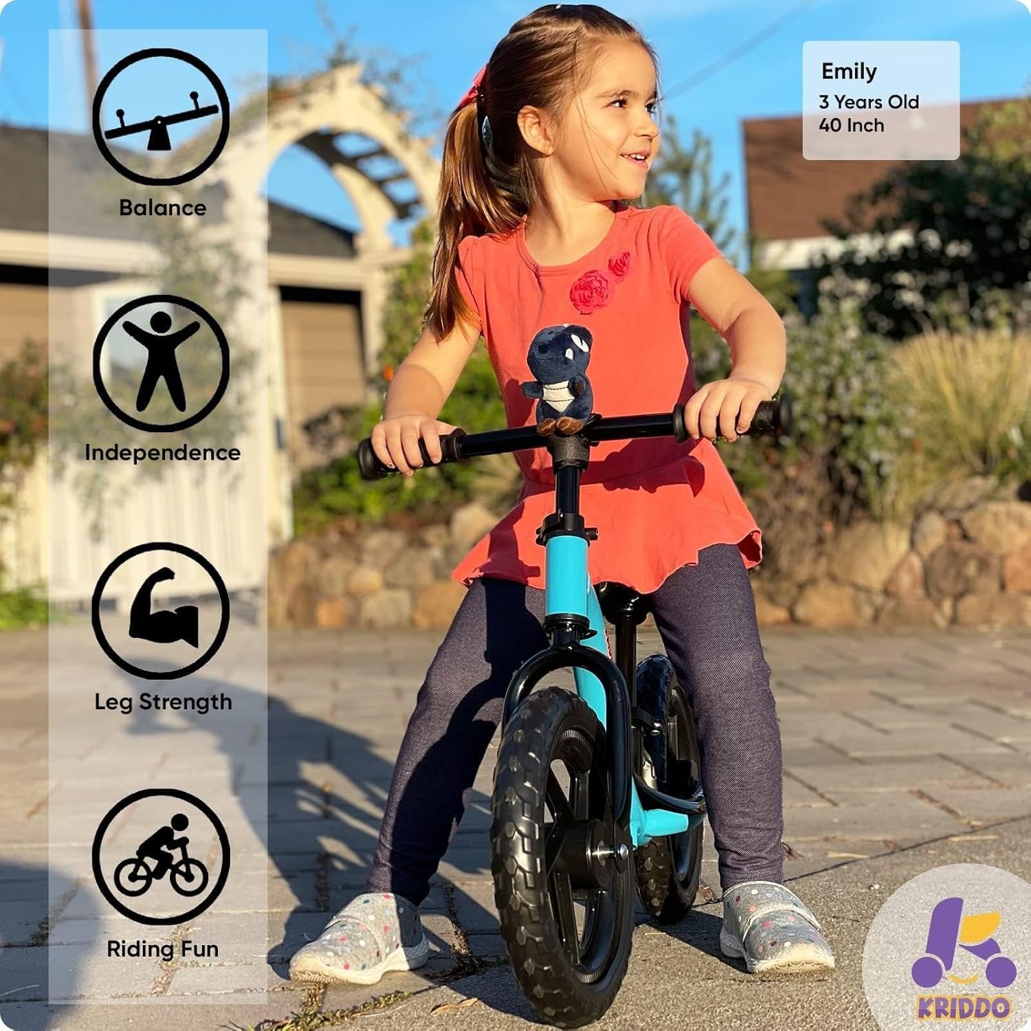 Toddler Balance Bike 2 Year Old, Age 18 Months to 5 Years Old, Early Learning Interactive Push Bicycle with Steady Balancing, Gift Bike for 2-5 Boys Girls